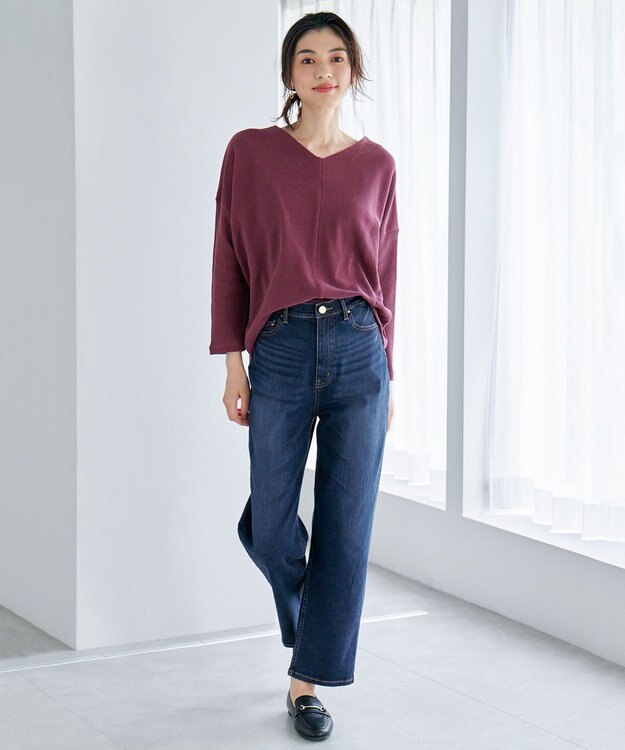 ANY L 【ストレッチ】コンフォート美脚 デニムパンツ フェードインディゴ