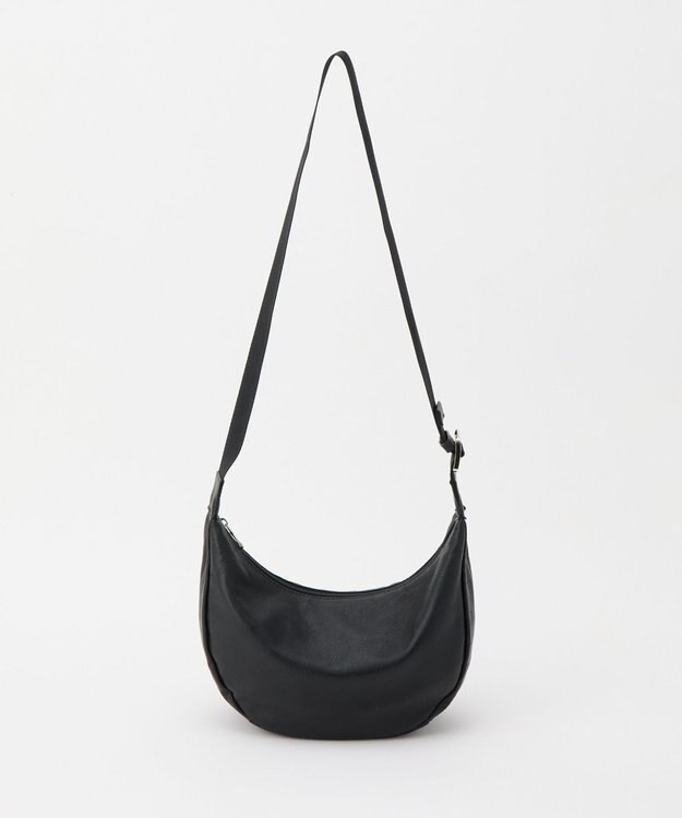 russet ソフトレザーラウンドショルダーバッグ(CE-1326-WEB) Black2