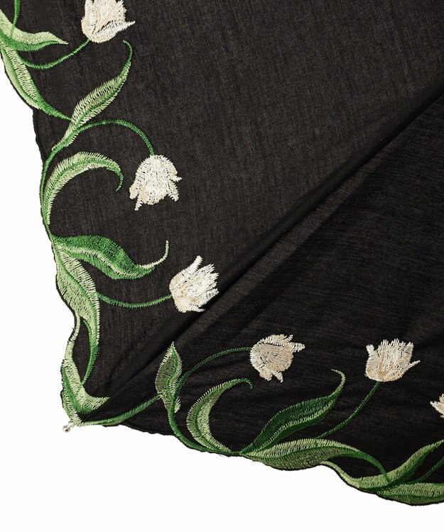 YECCA VECCA 【because】チューリップ刺繍ミニ Black