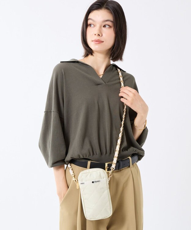 LeSportsac CHAIN MINI PHONE CRSBDY/サンドバーチェーンキルト サンドバーチェーンキルト