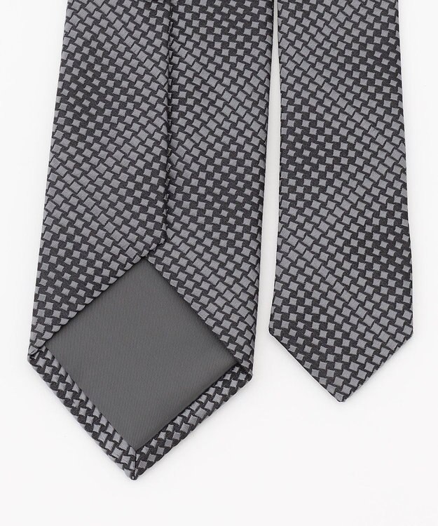 JOSEPH HOMME 【日本製】グラデーションハウンドトゥース 　ネクタイ ライトグレー系7