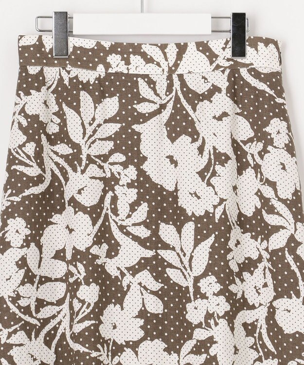 自由区 【XSサイズ~/洗える】モノトーンドットフレア スカート ブラウン系5