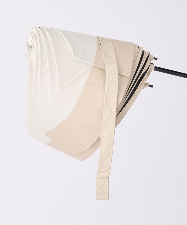 MOONBAT 【遮光100％/３秒で折りたためる日傘】晴雨兼用 折りたたみ傘 ウラワザ バイカラー ベージュ