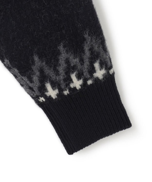 JOSEPH HOMME 【LEON 掲載】【HIGH GRADE LINE】ウルフジャガード  モックネック ブラック系5