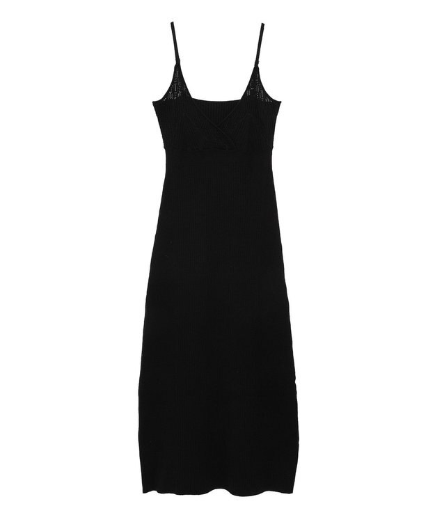 Green Parks レース編み風ビスチェキャミワンピース Black