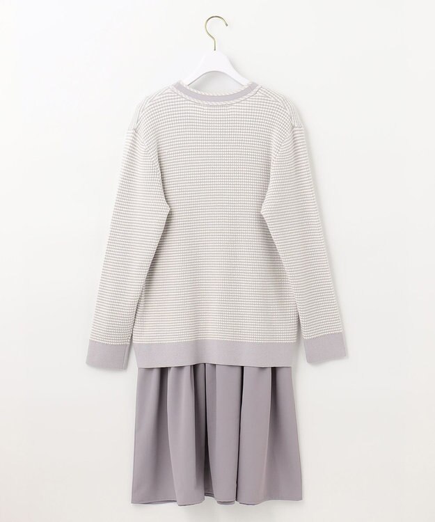 ANY SIS 【美人百花11月号掲載】クラシカルカーデ×ミディワンピ セット ロイヤルラベンダー