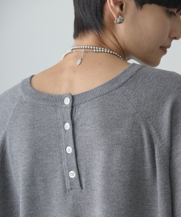 AMERICAN HOLIC ２ＷＡＹバイパチヘンリーネックニットプルオーバー Gray Mixture