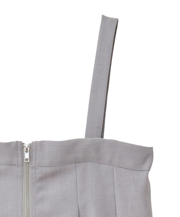 Green Parks マルチＷＡＹフロントｚｉｐサロペットスカート Brown