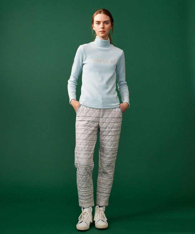 23区GOLF 【WOMEN】ノルディック柄 キルトパンツ ライトグレー系5