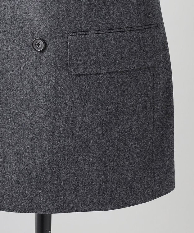 GOTAIRIKU 【CANONICO】サキソニー Super 120's ダブルブレストスーツ グレー系