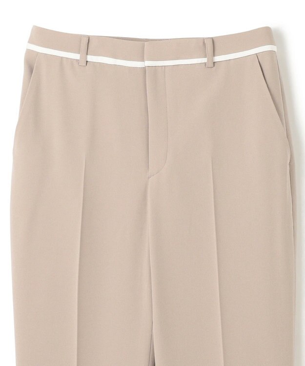BEIGE， 【洗える】CINDY / クロップドパンツ Taupe × White