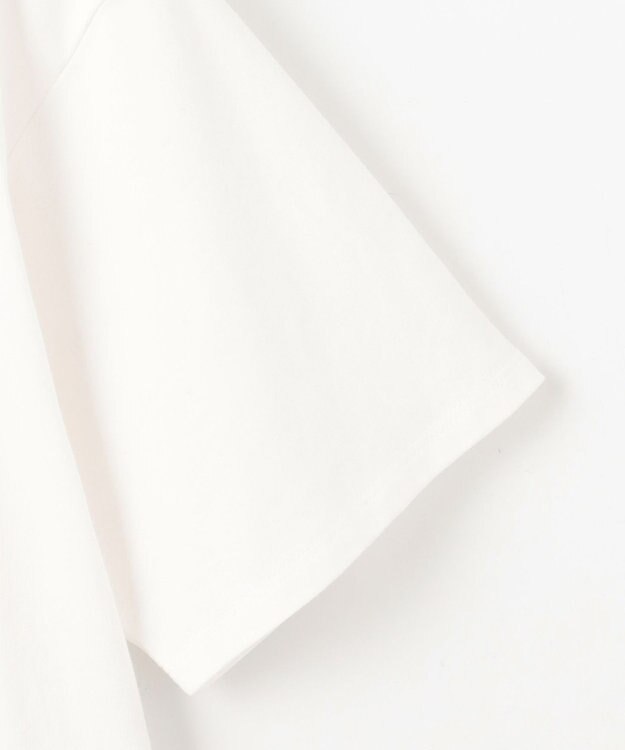 Feroux 【洗える】リボン刺繍 Tシャツ ホワイト系