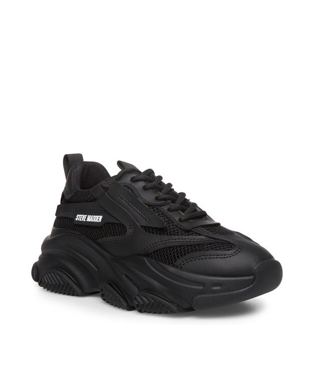 STEVE MADDEN POSSESSION ボリュームソールスニーカー ブラックブラック