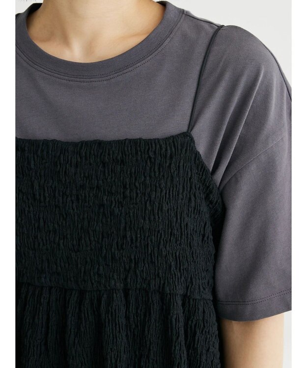 Green Parks カットＪＱキャミソール Black