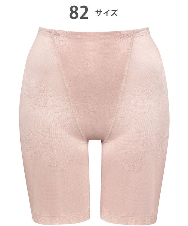 Wing ガードル 【キュッとアップパンツ】 ヒップをまるくメリハリあるラインに ラクにおなか押さえ ロング丈 KQ0745 ウイング／ワコール ピーチ