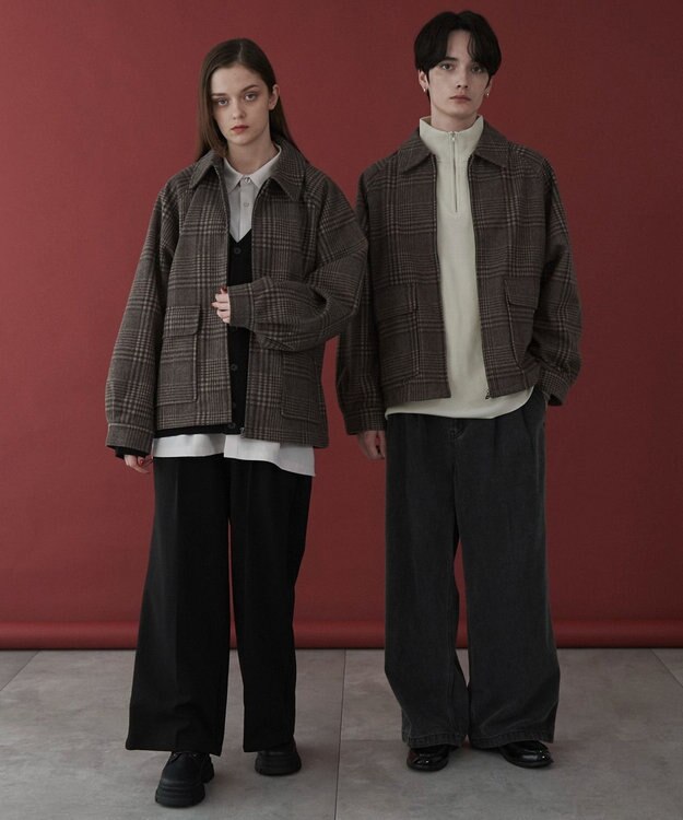 WEGO 【ユニセックス着用ITEM】メルトンショートZIPブルゾン 柄2