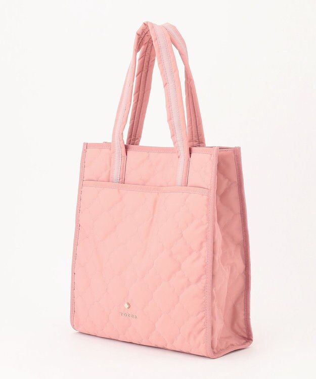 TOCCA 【A４サイズ・撥水】CHECKER CLOVER QUILT TOTE トートバッグ ピンク系