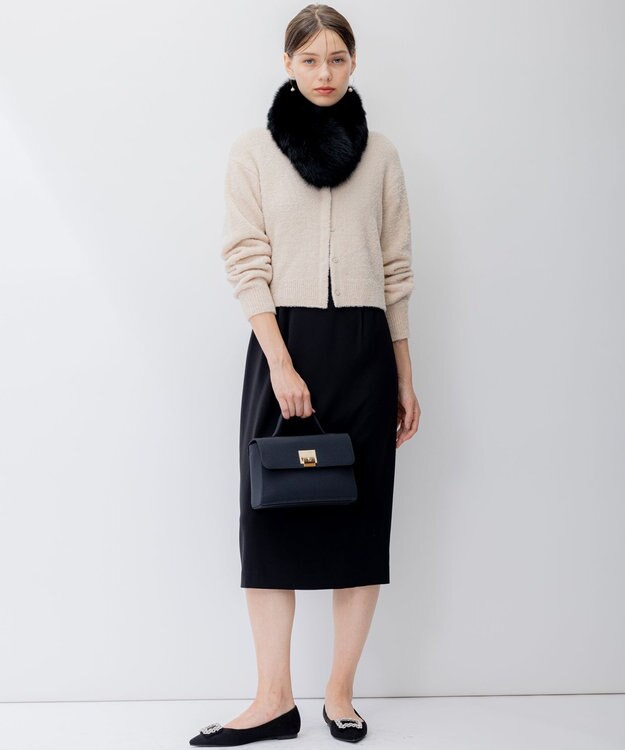 23区 L 【APPLAUDIR】ダブルクロス ドレス ブラック系