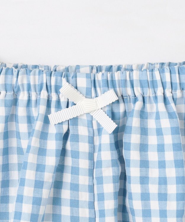 組曲 KIDS 【80-90㎝】ギンガム セットアップ ブルー系3
