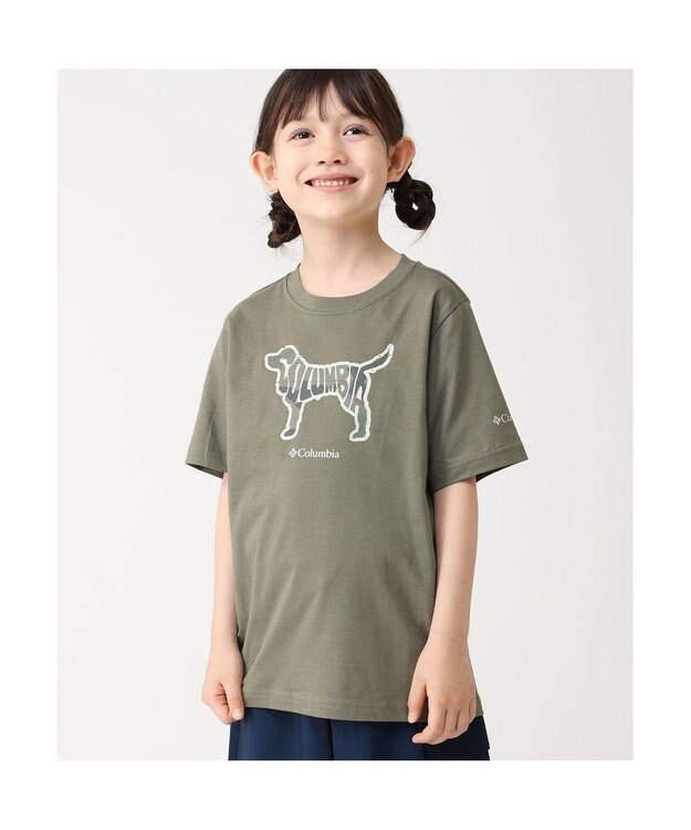 Columbia Columbia/ 【KIDS】バレークリークショートスリーブグラフィックシャツ /コロンビア Stone Green、 Friendly Fun