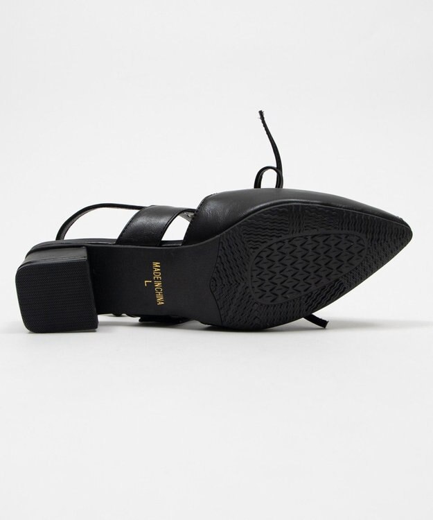 WEGO レースアップポインテッドシューズ ブラック