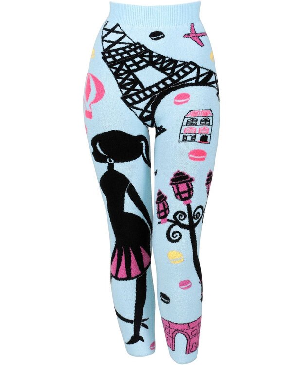 WACOAL 毛パン 足首丈 はきこみ丈ふかめ あたたかボトム ふんわりフィット ふわふわ 毛糸のパンツ レディース PPL755 /ワコール サックス