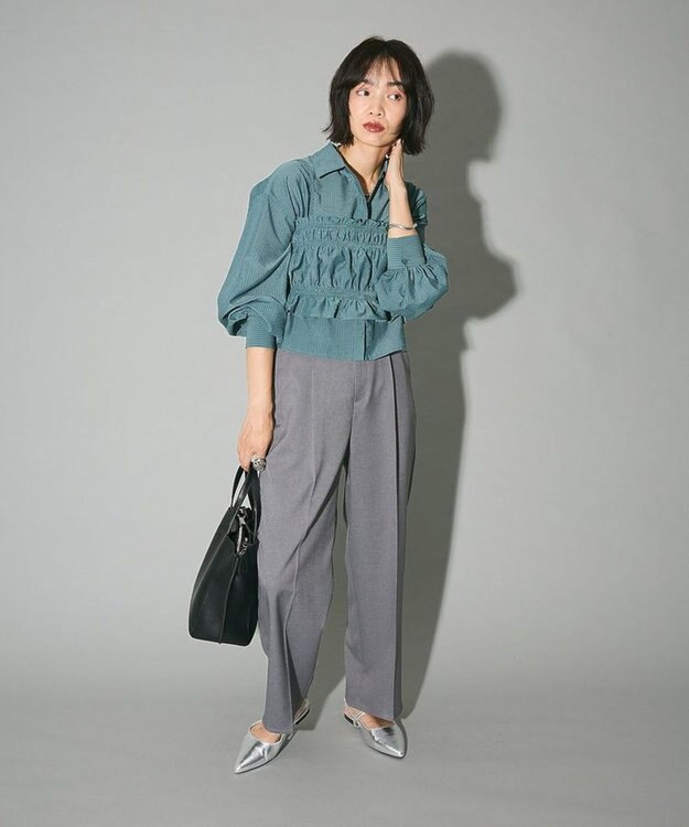 Green Parks ・ＥＬＥＮＣＡＲＥ　ＤＵＥ　ビスチェ付ショートシャツ Green