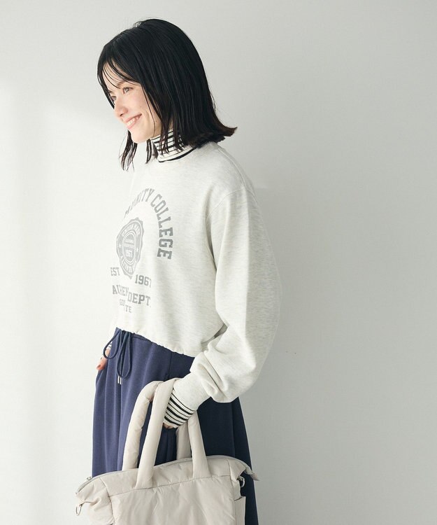 CRAFT STANDARD BOUTIQUE カレッジプリントショートプルオーバー Oatmeal