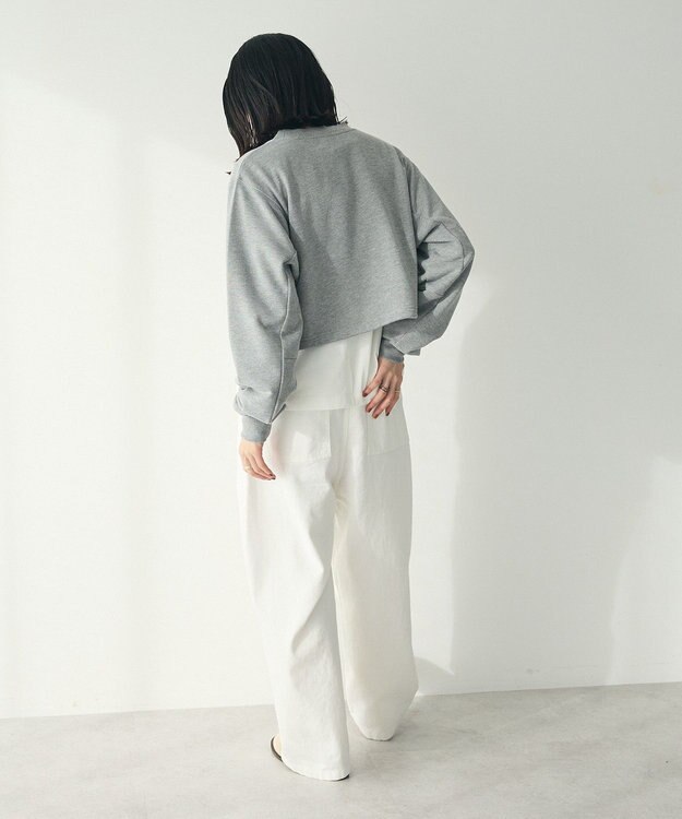 CRAFT STANDARD BOUTIQUE カレッジプリントショートプルオーバー Gray Mixture