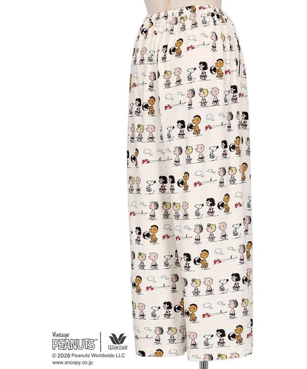 WACOAL PEANUTS ボトムス 8分丈 綿100%(本体) スヌーピー レディース FOT269 /ワコール アイボリー
