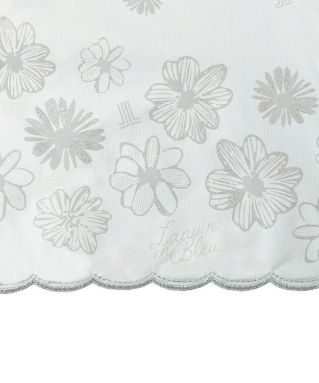 MOONBAT 【一級遮光/晴雨兼用日傘】ランバン オン ブルー (LANVIN en Blue)  折りたたみ日傘 フラワーグリッター オフホワイト