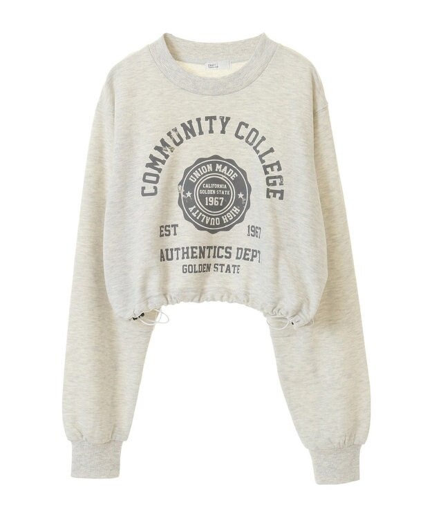 CRAFT STANDARD BOUTIQUE カレッジプリントショートプルオーバー Oatmeal