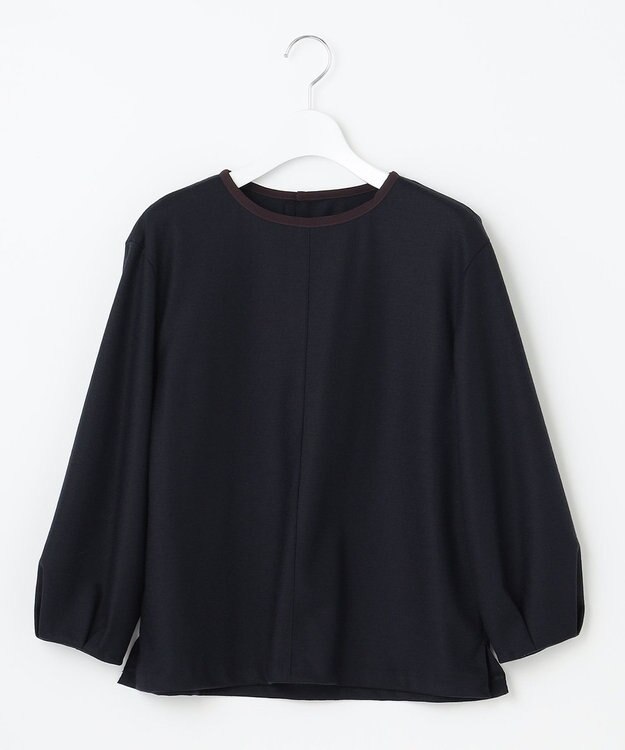 J.PRESS LADIES L 【イージーケア】ウールスムースジャージー カットソー ネイビー系