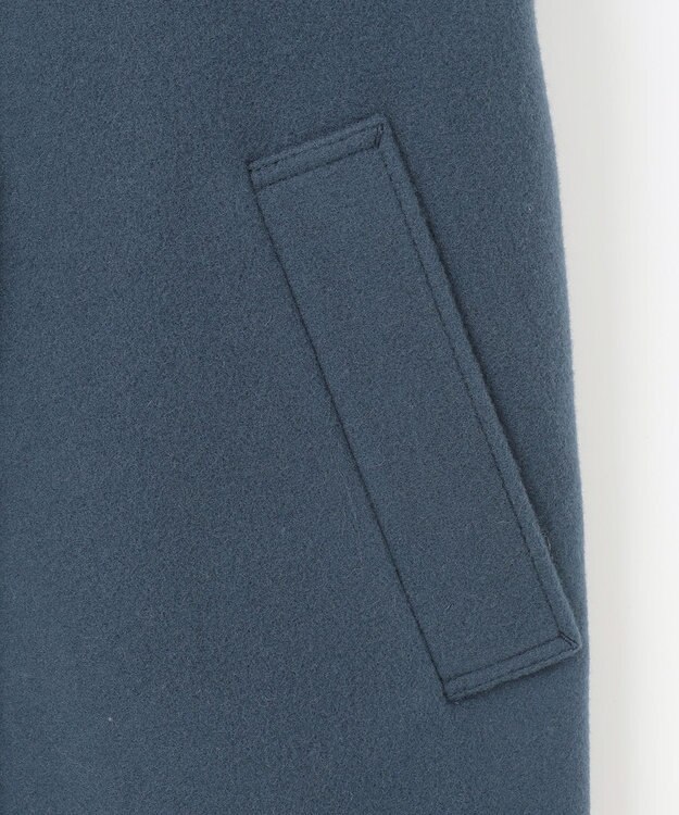 J.PRESS LADIES L Jackal 140sソフトメルトン Pコート ダルブルー系