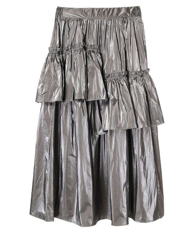 Green Parks ・ＥＬＥＮＣＡＲＥ　ＤＵＥ　メタリックティアードスカート Silver