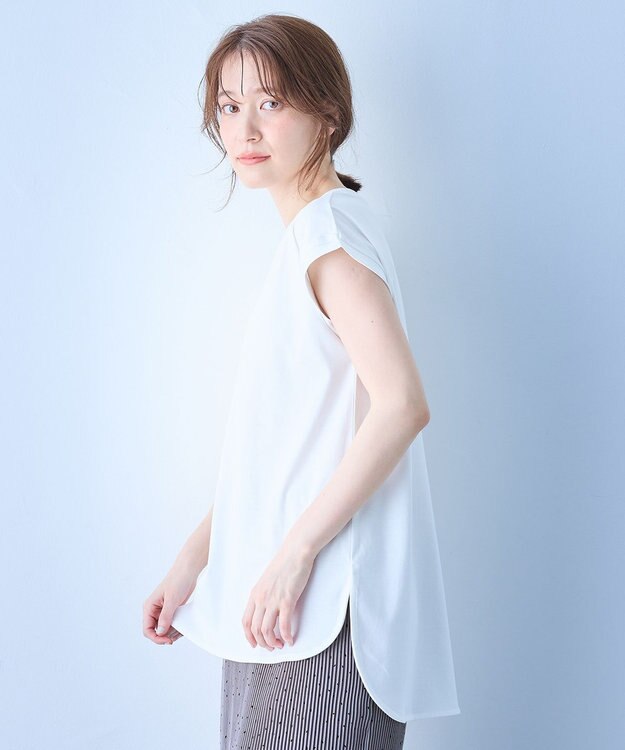 ANY 【汗ジミ防止加工】シルケットスムースノースリーブプルオーバー オフ