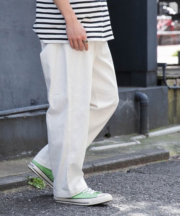 WEGO 【ユニセックス着用ITEM/手洗い可】バギーパンツ ホワイト