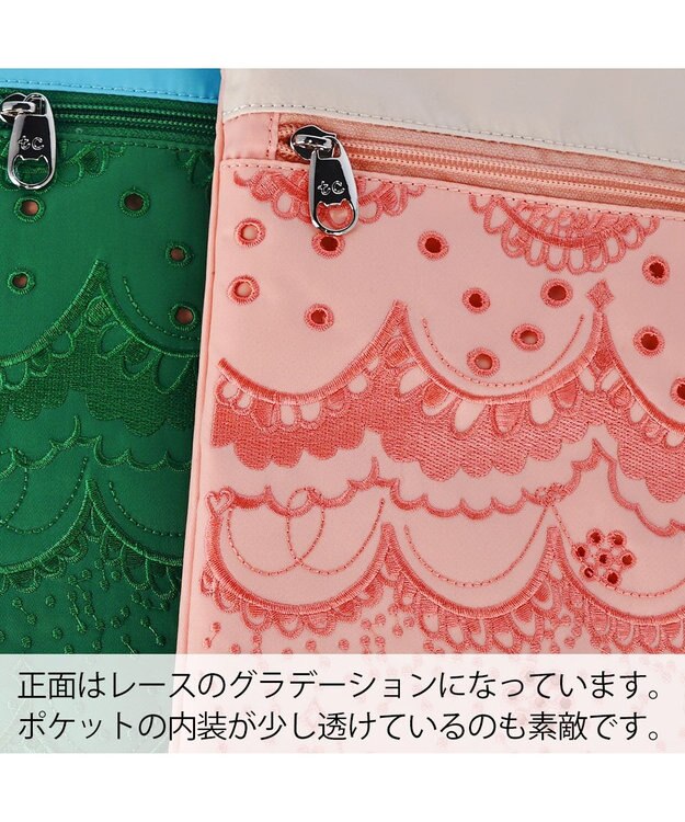 tsumori chisato CARRY スカラップレース ハンドバッグ PCケース パソコンケース 13インチ 【おしゃれな女性向け！】 ピンク