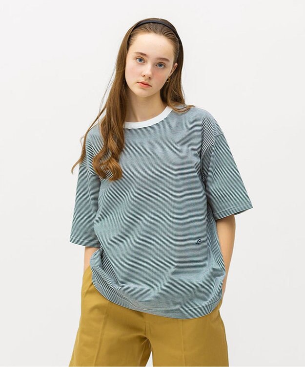 LENO THIN BORDER T-SHIRT / 細ボーダーTシャツ 《UNISEX》 WHITE×NAVY