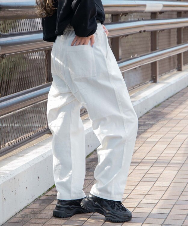 WEGO 【ユニセックス着用ITEM/手洗い可】バギーパンツ ホワイト