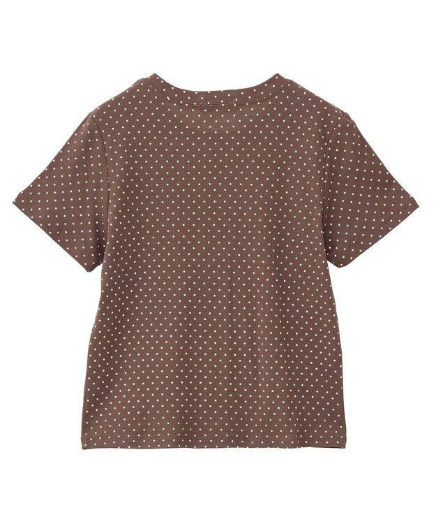 earth music&ecology ドットプリントＴシャツ Brown