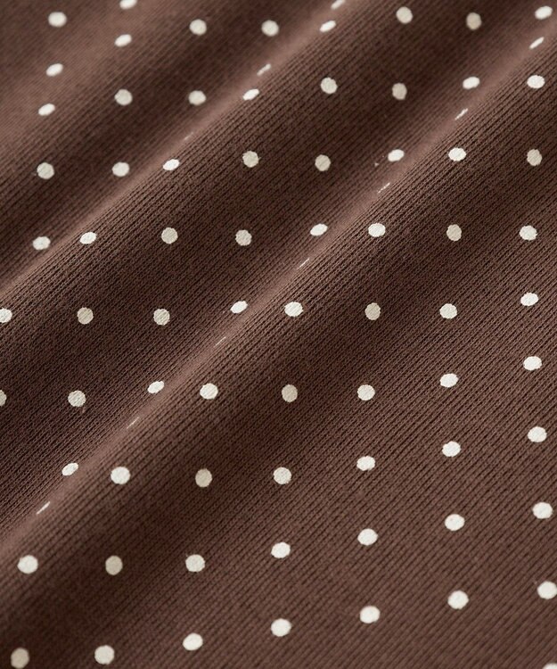 earth music&ecology ドットプリントＴシャツ Brown