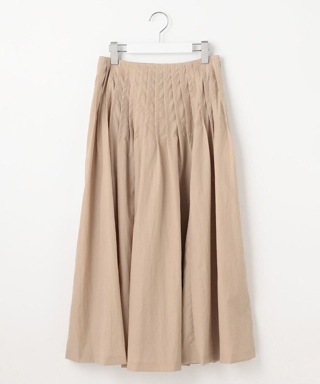 23区 【エステータ】エンシュクライト ピンタック フレアスカート グレージュ系