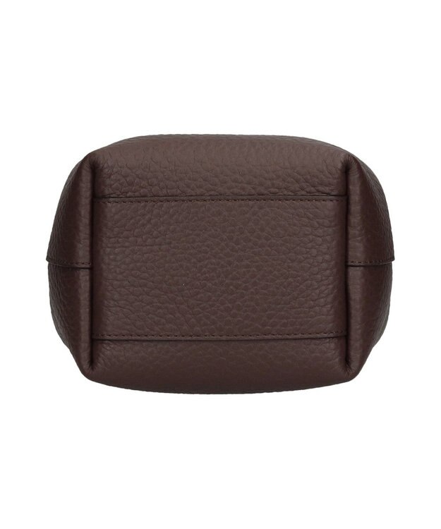 INTER-CHAUSSURES 【LORISTELLA】シュリンクレザーバケットバッグ ダークブラウン