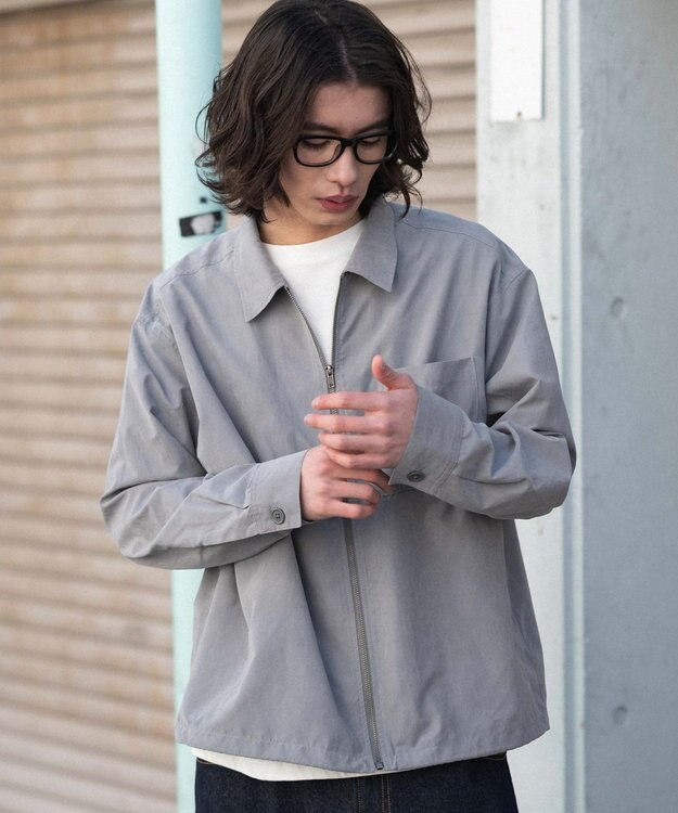 WEGO 【ユニセックス着用ITEM】フェイクスウェードシャツジャケット グレー