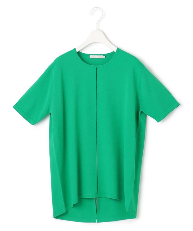 ICB 【洗える】VIS/NYハイゲージ 半袖プルオーバー コバルトグリーン系