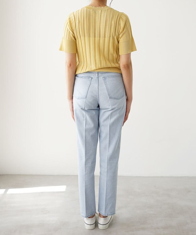 woadblue ハイライズデニムパンツ アイスブルー ICEBLUE