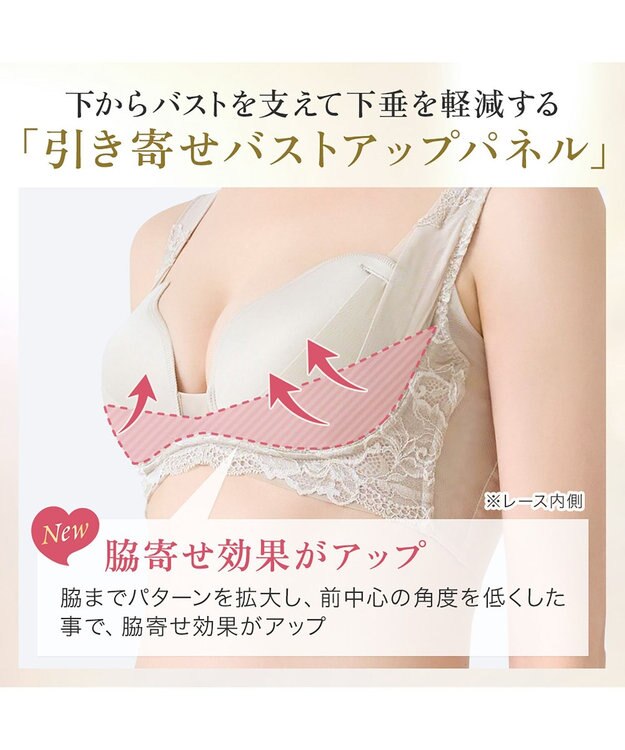 BRADELIS New York 【BRADELIS NewYork peace ブラデリス】ハートフルカップカシュクールブラ24 華やかレース ノンワイヤー 補正ブラ ブラジャー DB124102 ブラック