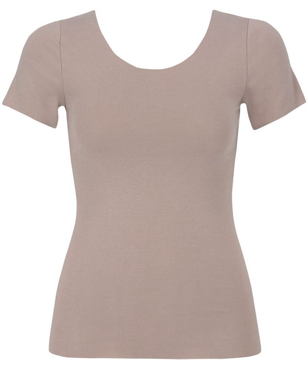 Wing あったかインナー 綿100％(肌側) アウターにひびきにくい ムレにくい 【綿の贅沢 ここちフラット】 3分袖 半袖 秋 冬 EL4373 ウイング／ワコール ブラウン