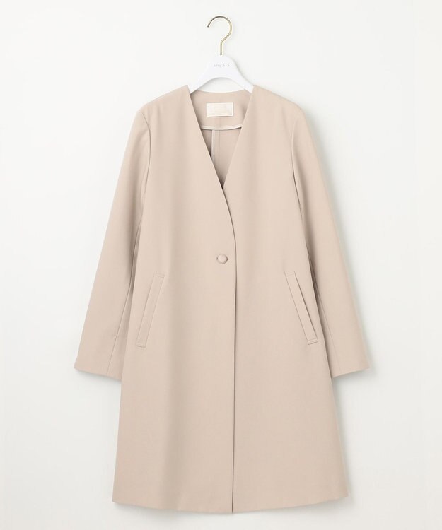 ANY SIS S カラーレスライト コート ライトベージュ